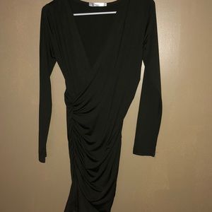 Green fitted dress